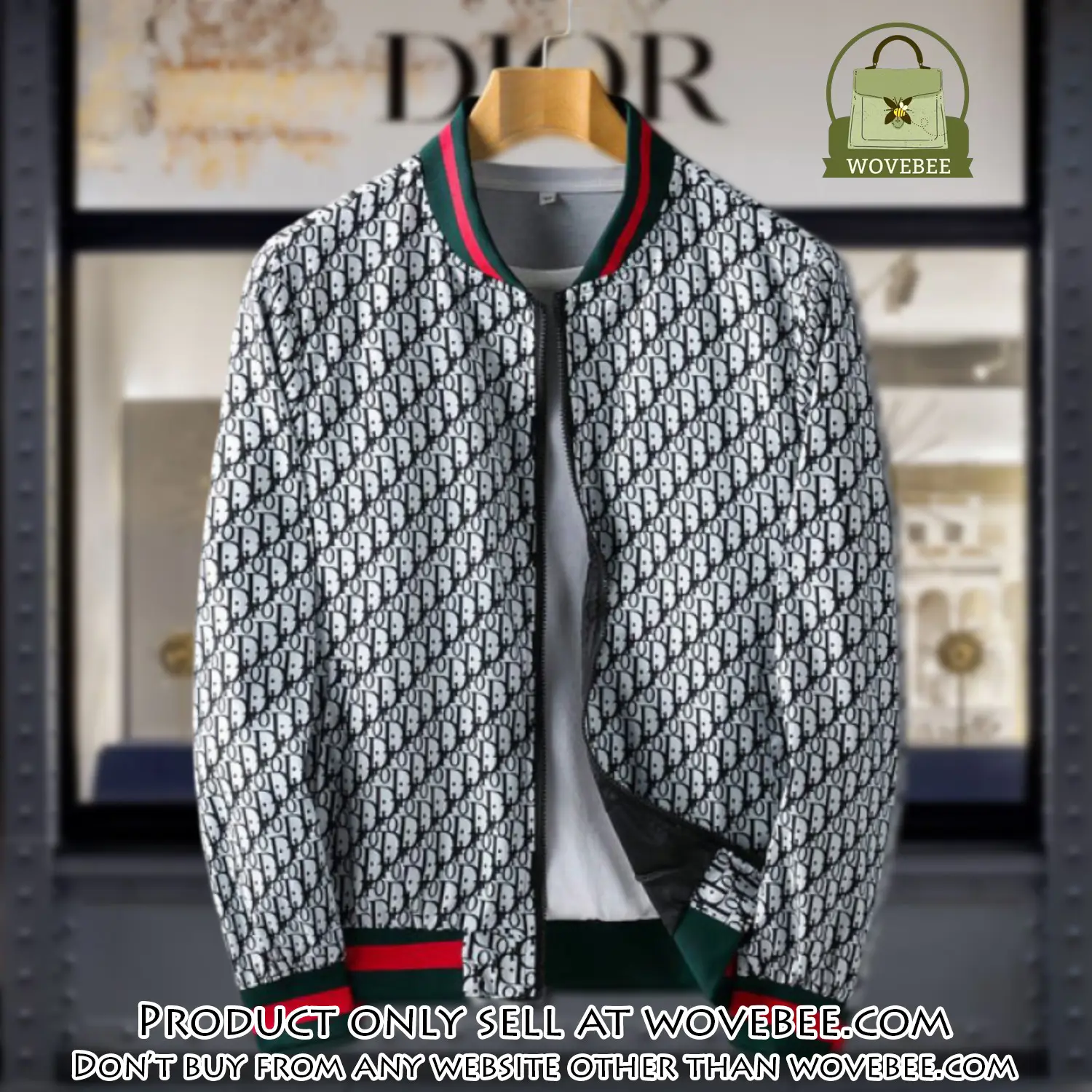 Dior luxury brand varsity zipper jacket vst1032 wvb1314602